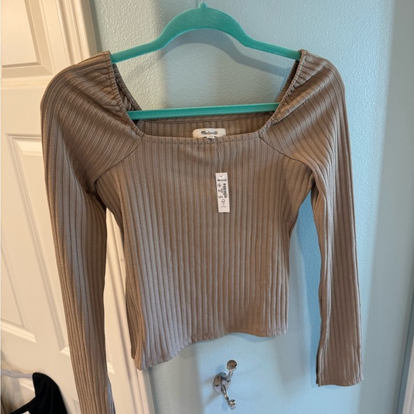 NWT Madewell long sleeved ribbed tee. - Picture 3 of 3